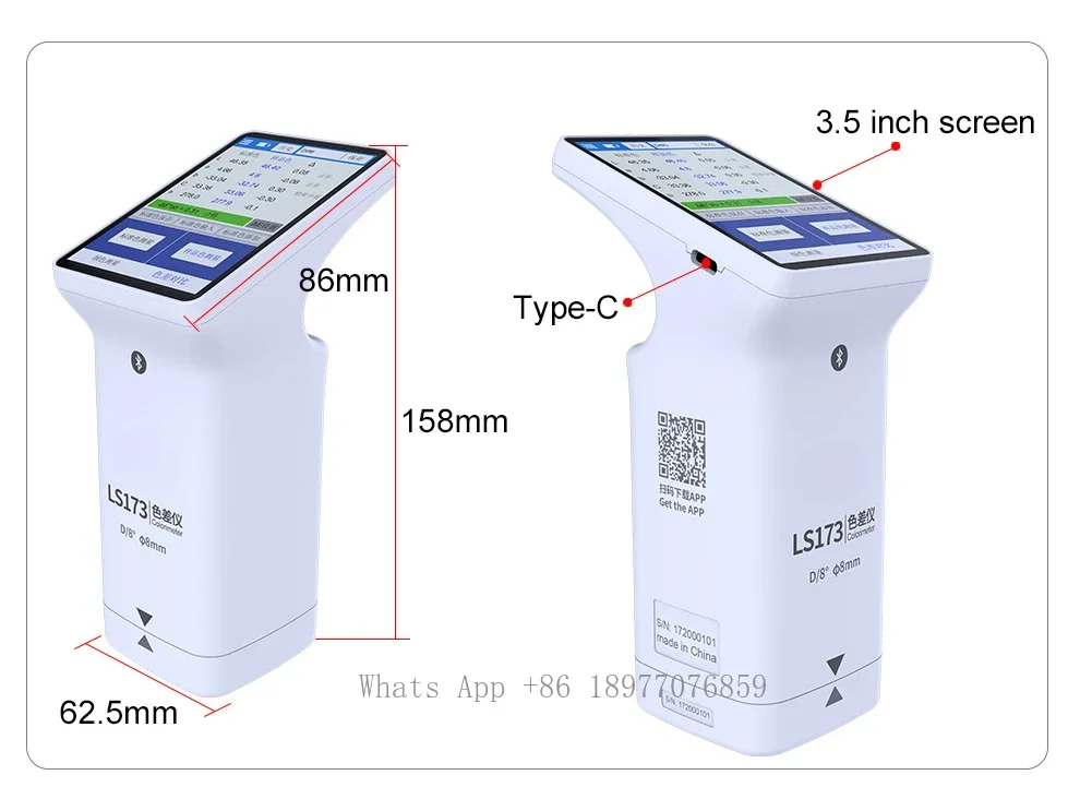 Colorimeter Paint Color Meter - LS173 D/8 Colorimètre numérique portable, prix