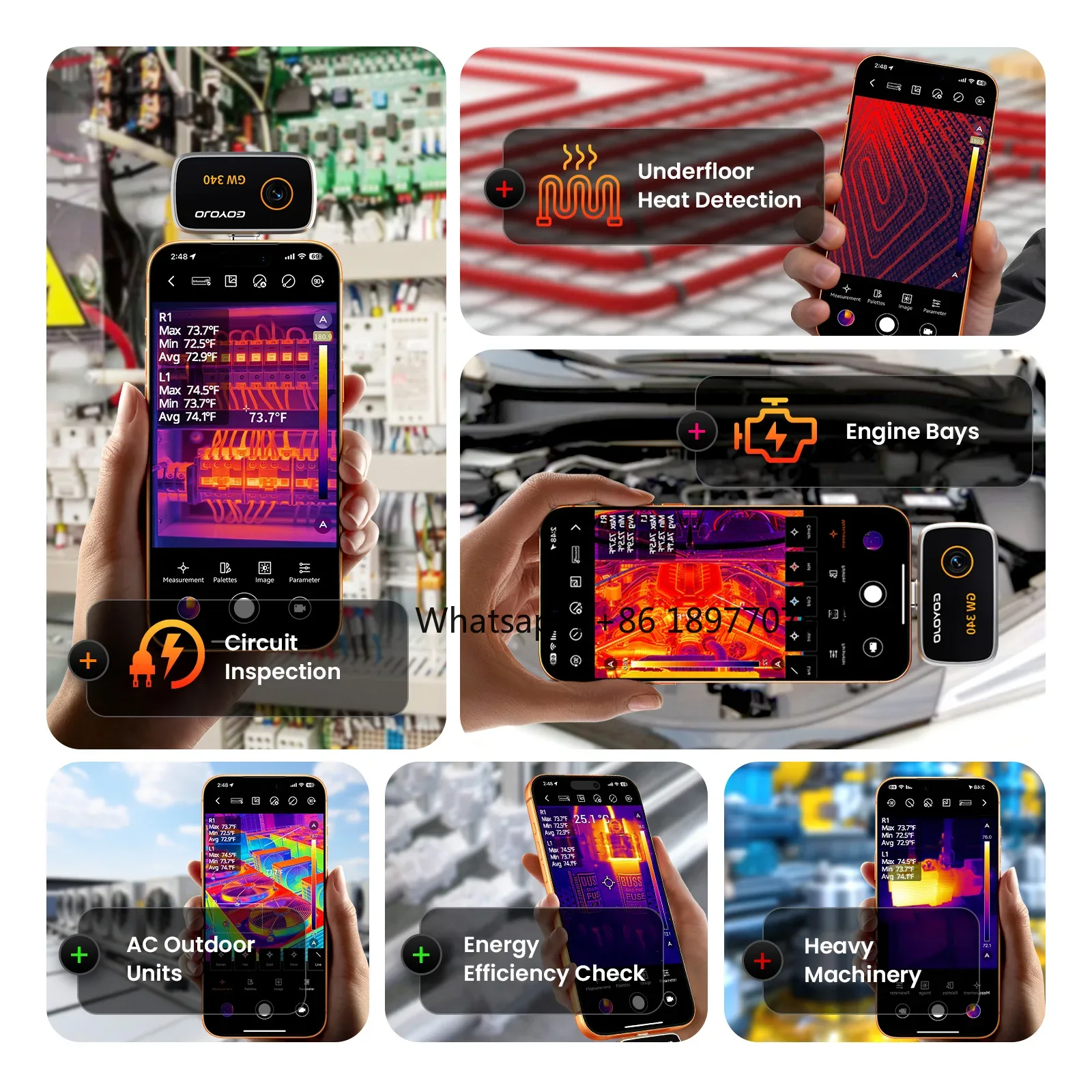 Thermal Camera Pcb 256X192 - Caméra thermique pour iPhone 15/16/17 et