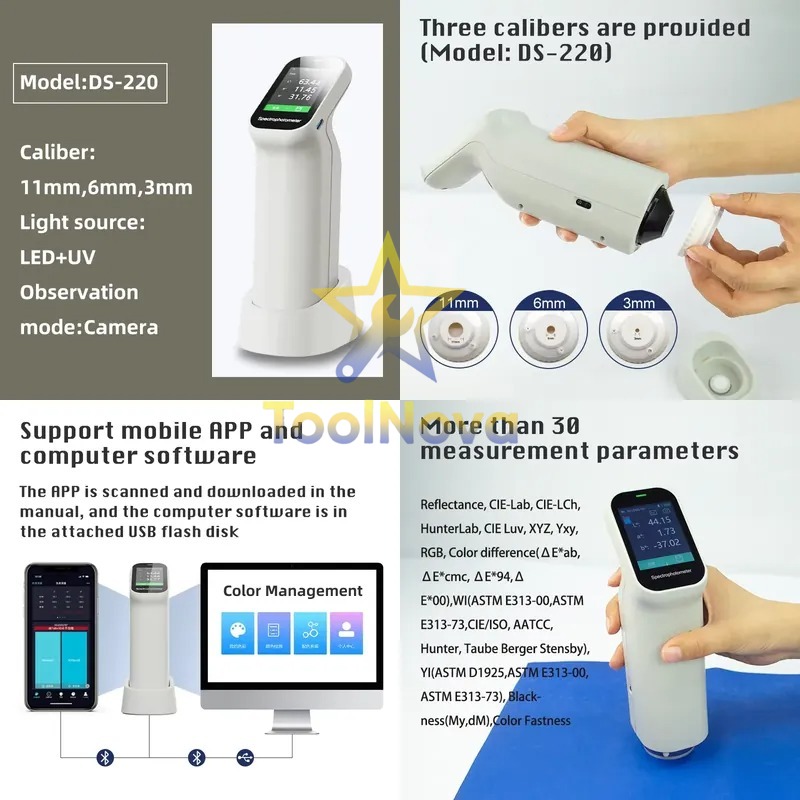 Colorimeter Paint Color Meter - 2026 Vente Flash* CHNSpec DS-220 Colorimètre