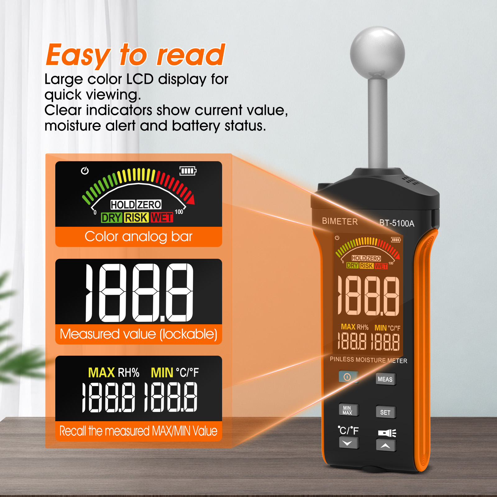 Humidimètre sans contact pour  - Moisture Meter Concrete Digital avis et prix