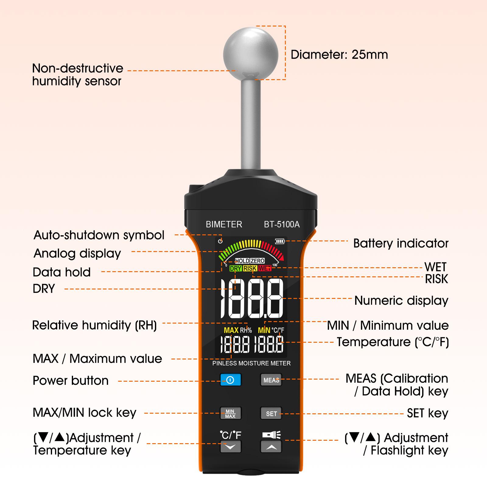 Humidimètre sans contact pour  - Moisture Meter Concrete Digital avis et prix