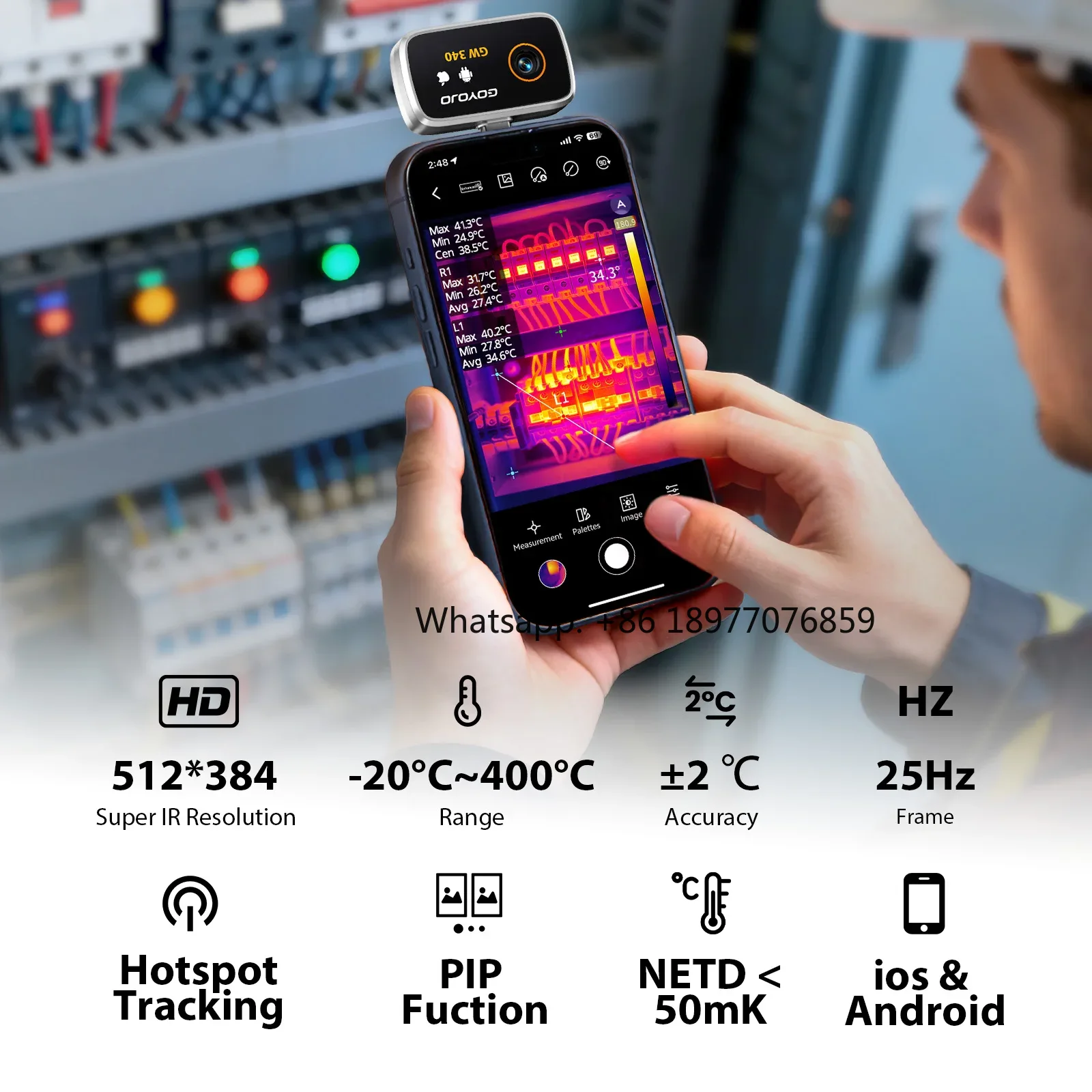 Caméra thermique pour iPhone 1 - Thermal Camera Pcb 256X192 avis et prix