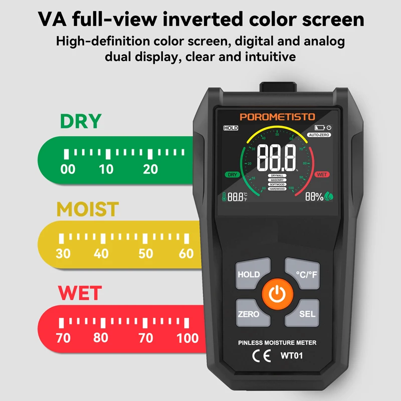 Humidimètre sans broche, teste - Moisture Meter Concrete Digital avis et prix