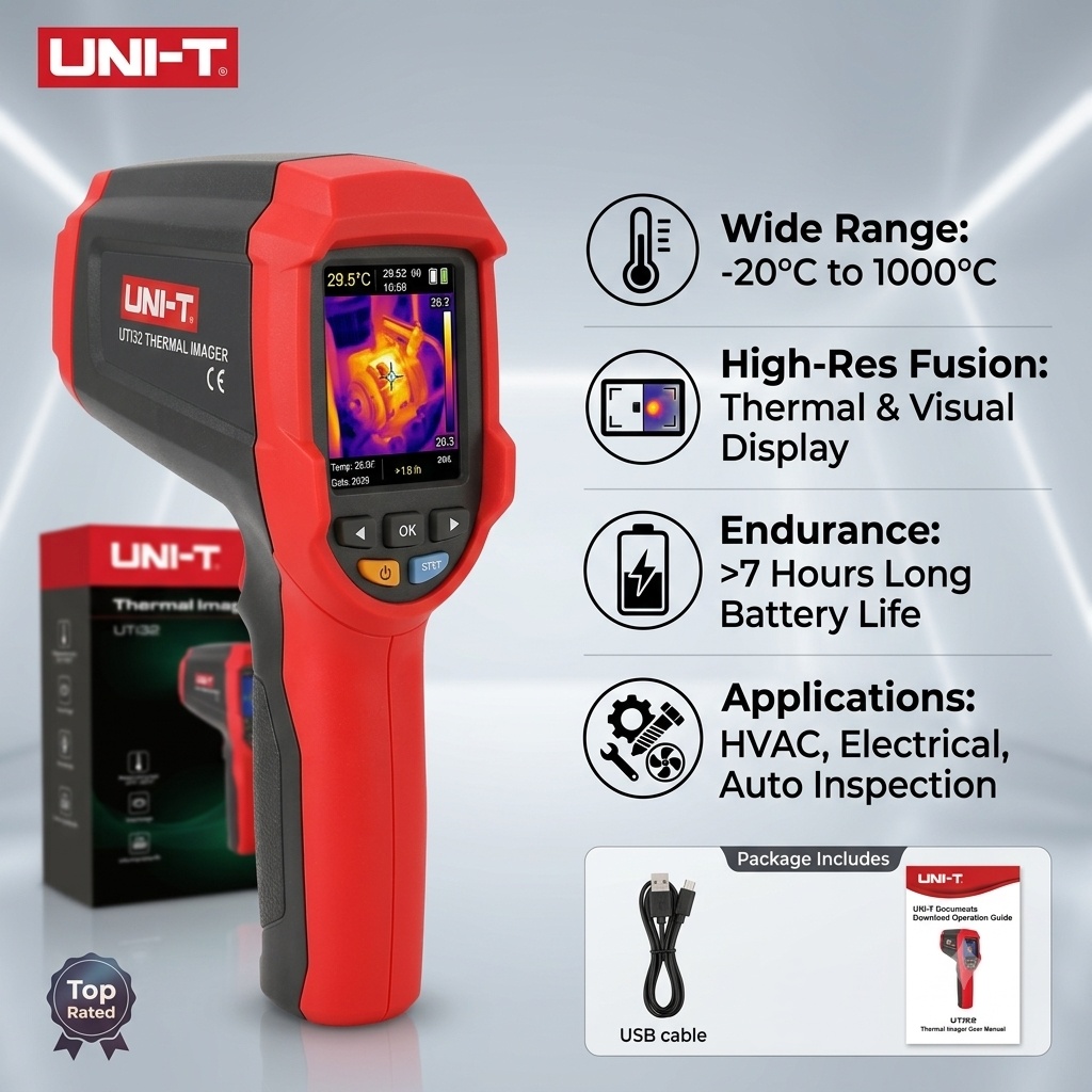 Caméra thermique industrielle  - Infrared Thermometer Industrial 1000C avis et prix
