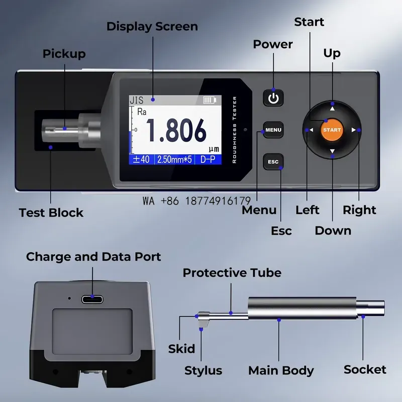 wmwmnu Testeur de rugosité de  - Surface Profilometer Roughness avis et prix