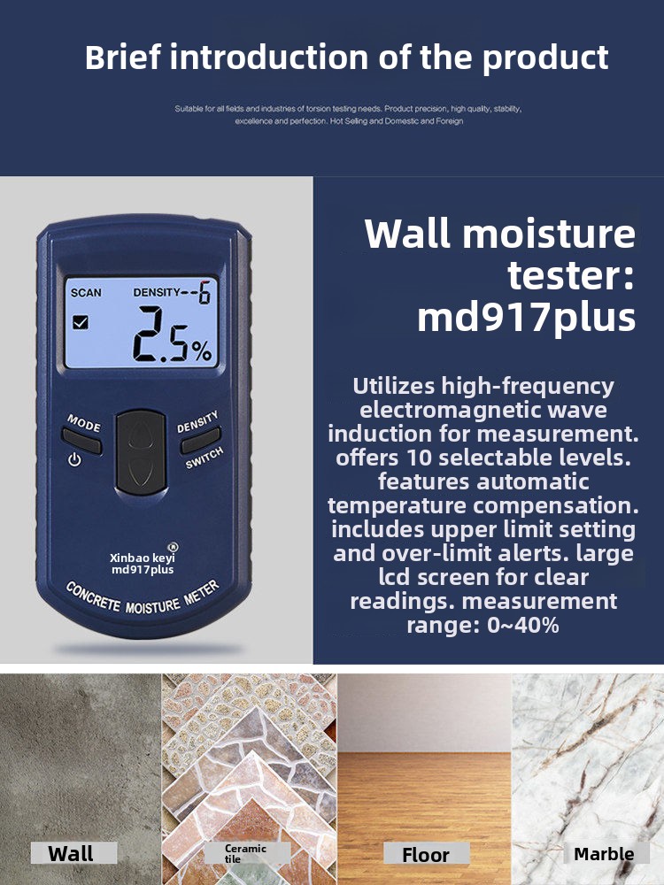 Hygromètre numérique MD917 Plu - Moisture Meter Concrete Digital avis et prix